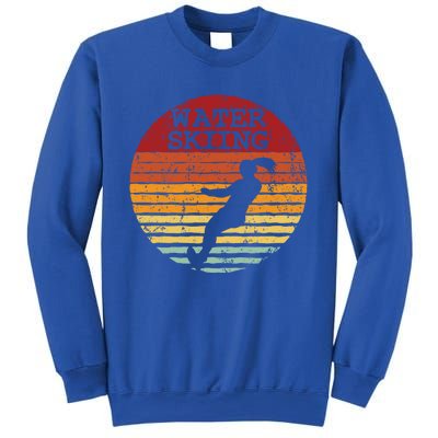 Water Skiing Retro Waterski Vintage Waterskiing Sunset Ski Meaningful Gift Sweatshirt