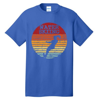 Water Skiing Retro Waterski Vintage Waterskiing Sunset Ski Meaningful Gift Tall T-Shirt