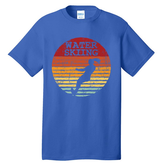 Water Skiing Retro Waterski Vintage Waterskiing Sunset Ski Meaningful Gift Tall T-Shirt