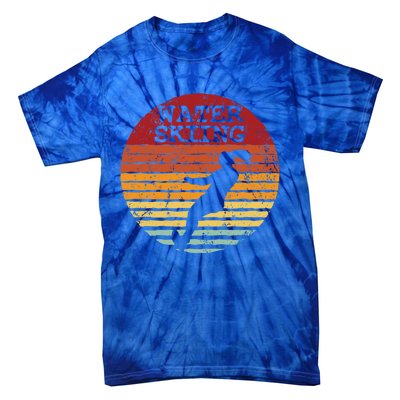 Water Skiing Retro Waterski Vintage Waterskiing Sunset Ski Meaningful Gift Tie-Dye T-Shirt