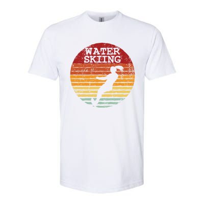 Water Skiing Retro Waterski Vintage Waterskiing Sunset Ski Meaningful Gift Softstyle CVC T-Shirt