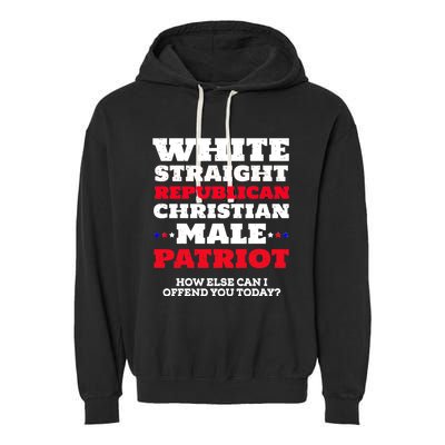 White Straight Republican Christian Male Patriot Garment-Dyed Fleece Hoodie