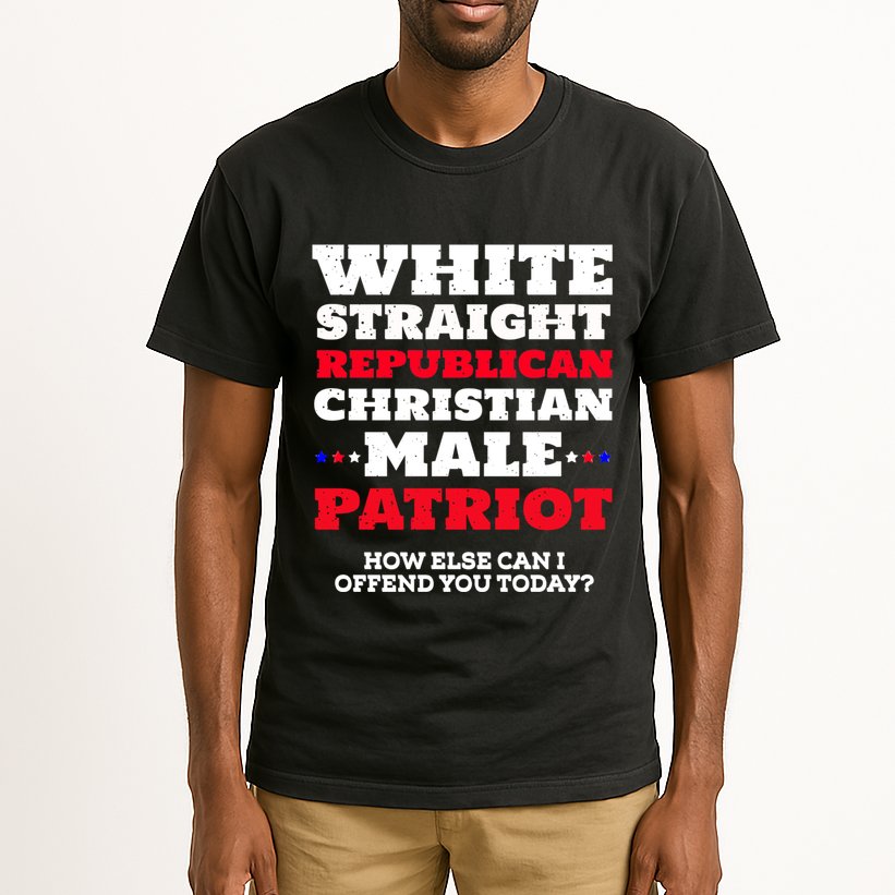 White Straight Republican Christian Male Patriot Tall T-Shirt