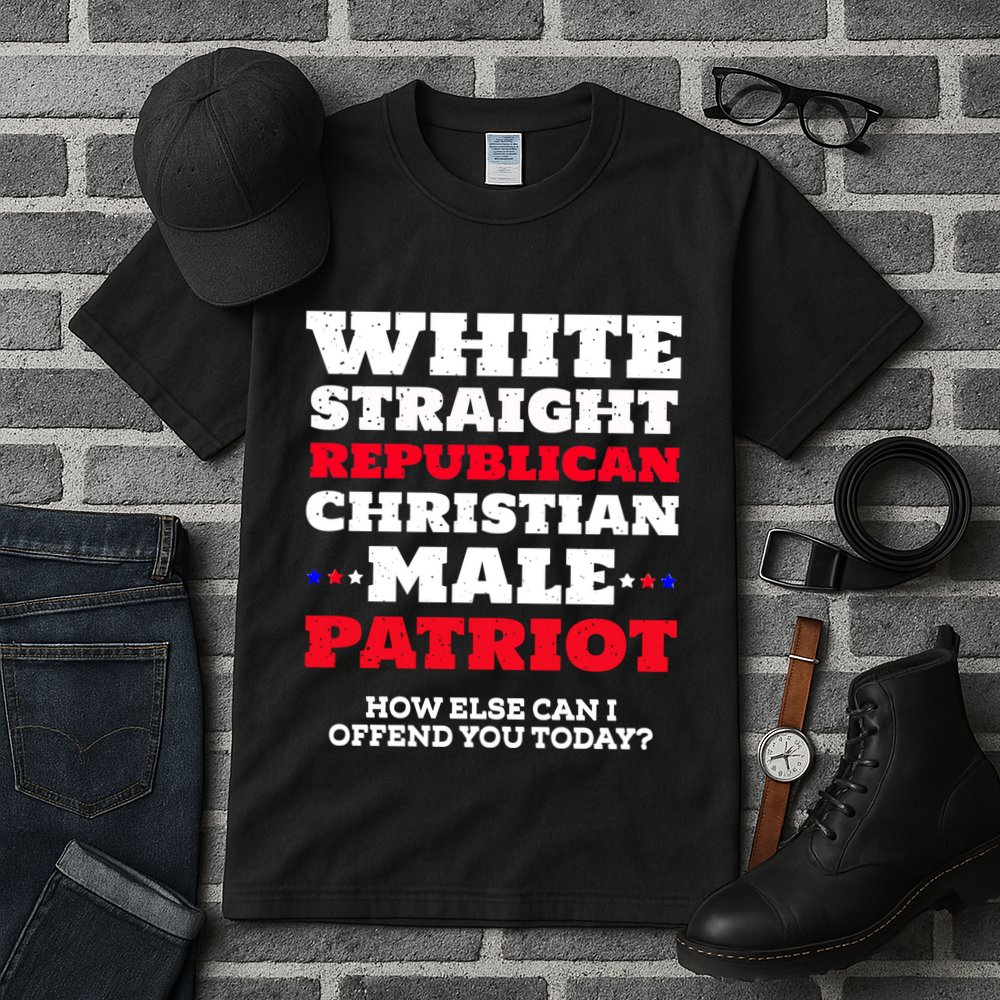 White Straight Republican Christian Male Patriot Tall T-Shirt