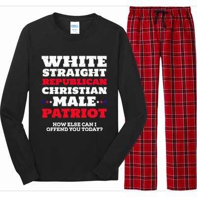 White Straight Republican Christian Male Patriot Long Sleeve Pajama Set