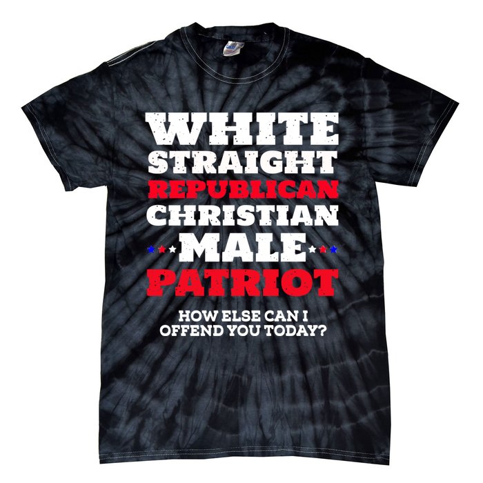 White Straight Republican Christian Male Patriot Tie-Dye T-Shirt