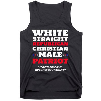 White Straight Republican Christian Male Patriot Tank Top