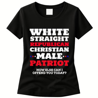 White Straight Republican Christian Male Patriot Womens T-Shirt