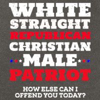 White Straight Republican Christian Male Patriot Cotton Canvas Backpack