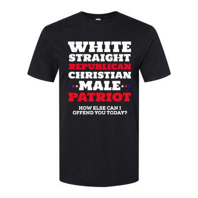 White Straight Republican Christian Male Patriot Softstyle CVC T-Shirt