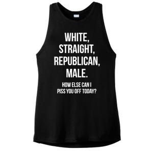 White, Straight, Republican, Male Funny Republican Ladies PosiCharge Tri-Blend Wicking Tank