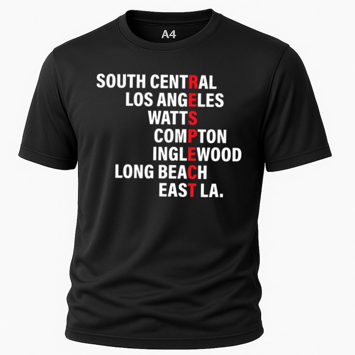 West Side RESPECT Los Angeles Watts Compton Long Beach Cooling Performance Crew T-Shirt