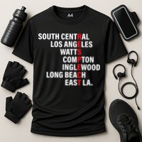 West Side RESPECT Los Angeles Watts Compton Long Beach Cooling Performance Crew T-Shirt
