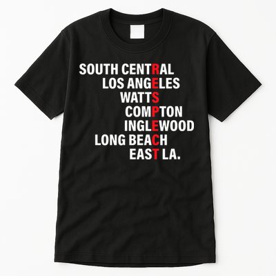 West Side RESPECT Los Angeles Watts Compton Long Beach Tall T-Shirt