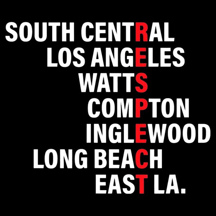 West Side RESPECT Los Angeles Watts Compton Long Beach Mug