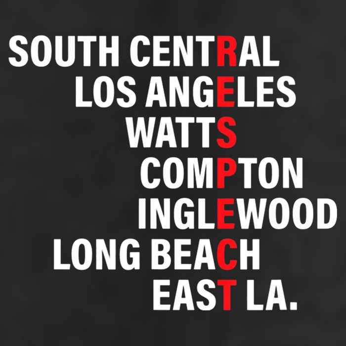 West Side RESPECT Los Angeles Watts Compton Long Beach 11oz C Handle Ceramic Mug