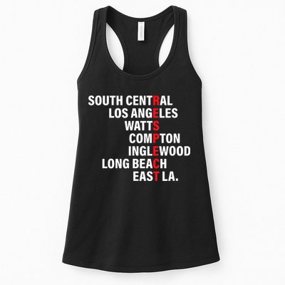 West Side RESPECT Los Angeles Watts Compton Long Beach Womens Tank Top