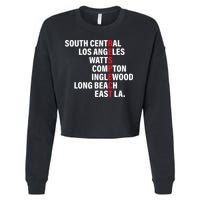 West Side RESPECT Los Angeles Watts Compton Long Beach Cropped Pullover Crew