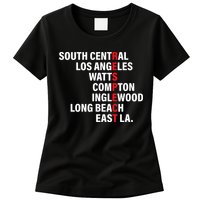 West Side RESPECT Los Angeles Watts Compton Long Beach Womens T-Shirt