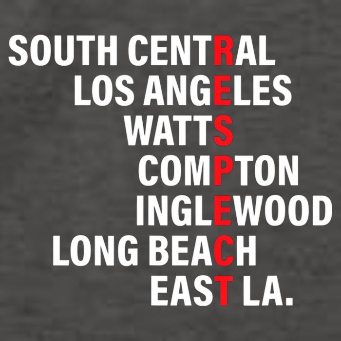 West Side RESPECT Los Angeles Watts Compton Long Beach Vector Backpack