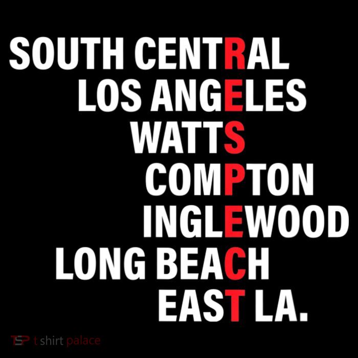 West Side RESPECT Los Angeles Watts Compton Long Beach Performance Shirt