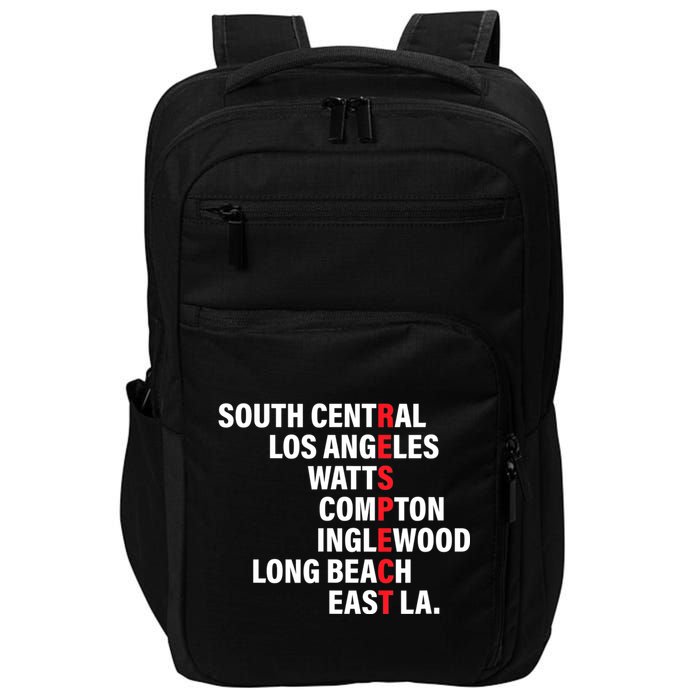 West Side RESPECT Los Angeles Watts Compton Long Beach Impact Tech Backpack