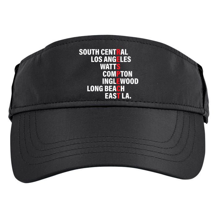 West Side RESPECT Los Angeles Watts Compton Long Beach Adult Drive Performance Visor