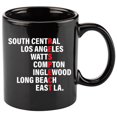 West Side RESPECT Los Angeles Watts Compton Long Beach 11oz C Handle Ceramic Mug