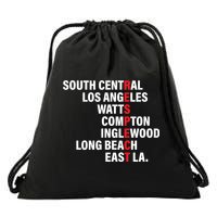 West Side RESPECT Los Angeles Watts Compton Long Beach Drawstring Bag