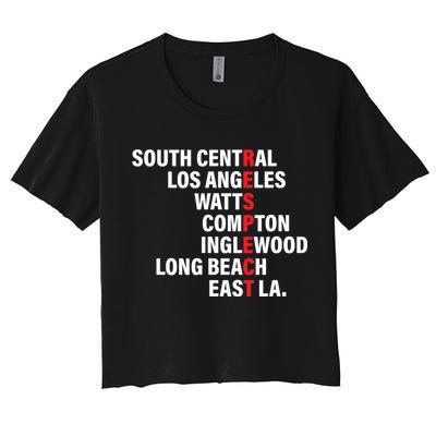 West Side RESPECT Los Angeles Watts Compton Long Beach Crop Top