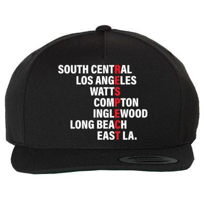 West Side RESPECT Los Angeles Watts Compton Long Beach Wool Snapback Cap