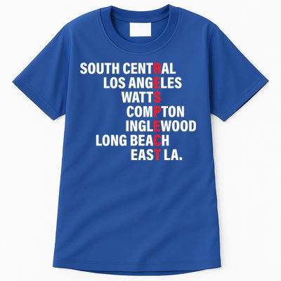 West Side RESPECT Los Angeles Watts Compton Long Beach Tall T-Shirt
