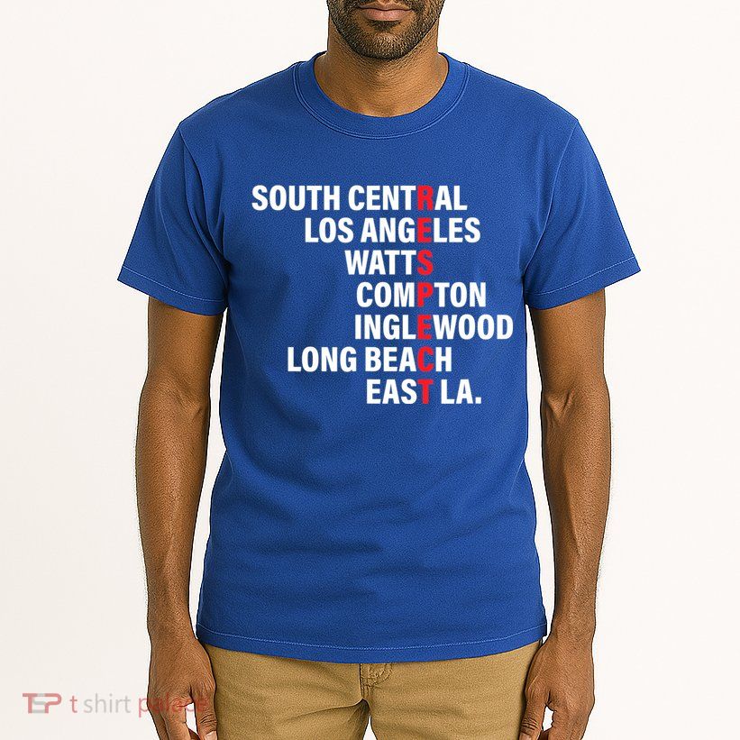 West Side RESPECT Los Angeles Watts Compton Long Beach Tall T-Shirt