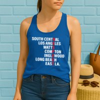 West Side RESPECT Los Angeles Watts Compton Long Beach Womens Tank Top