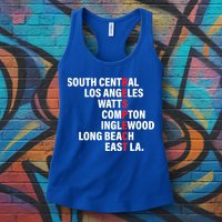 West Side RESPECT Los Angeles Watts Compton Long Beach Womens Tank Top