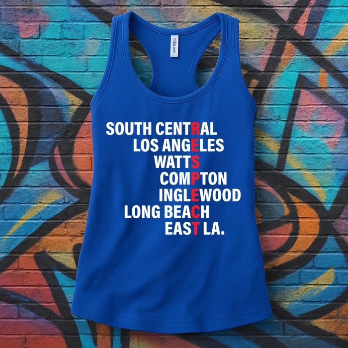 West Side RESPECT Los Angeles Watts Compton Long Beach Womens Tank Top