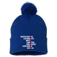 West Side RESPECT Los Angeles Watts Compton Long Beach Pom Pom 12in Knit Beanie
