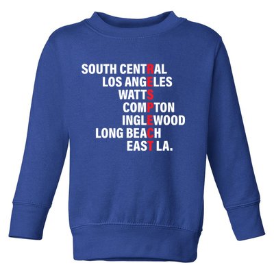 West Side RESPECT Los Angeles Watts Compton Long Beach Toddler Sweatshirt