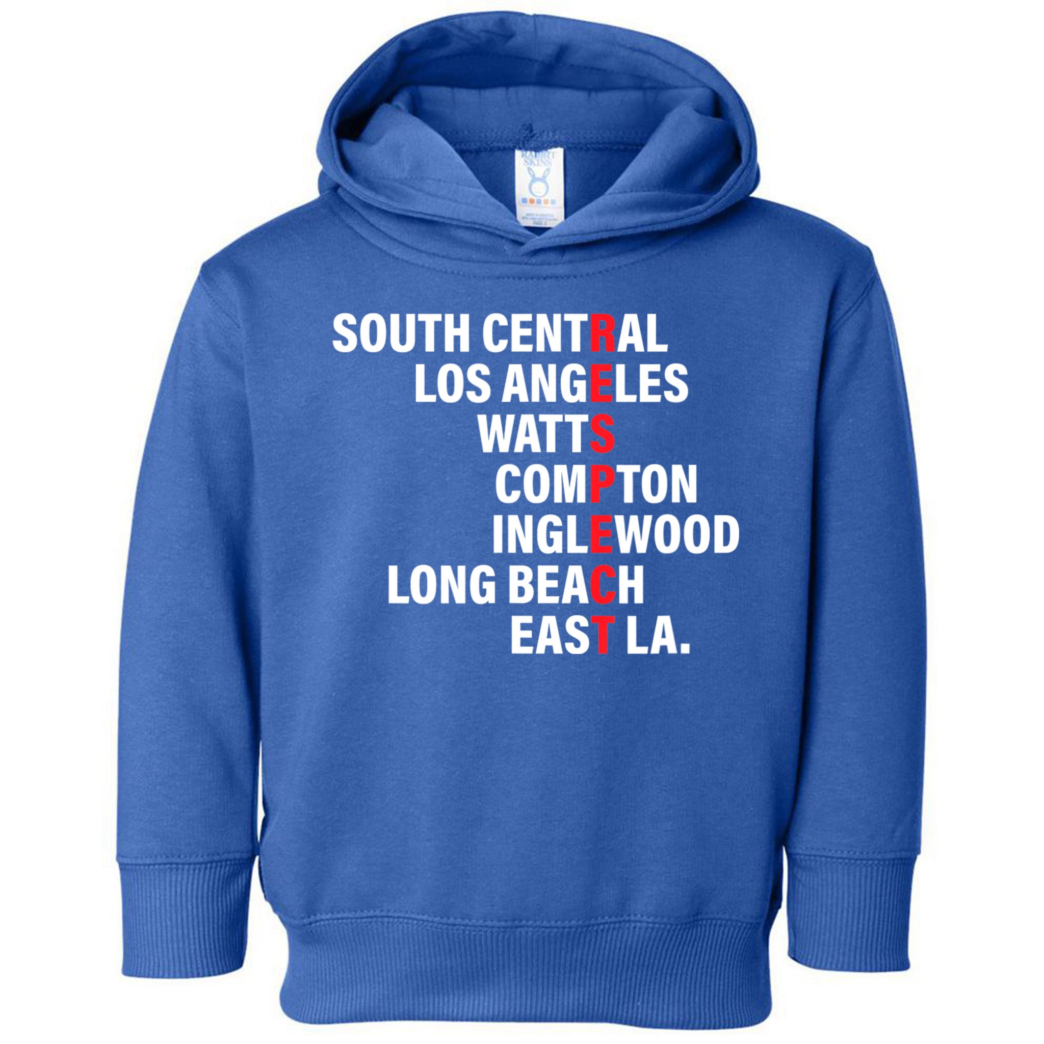 West Side RESPECT Los Angeles Watts Compton Long Beach Toddler Hoodie