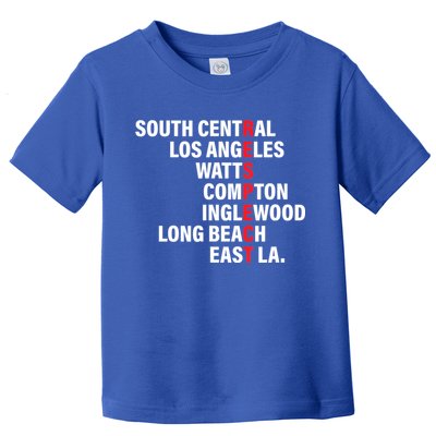 West Side RESPECT Los Angeles Watts Compton Long Beach Toddler T-Shirt