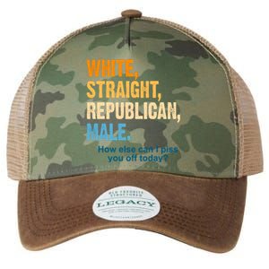 White Straight Republican Male Piss You Off Funny Legacy Tie Dye Trucker Hat