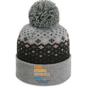 White Straight Republican Male Piss You Off Funny The Baniff Cuffed Pom Beanie