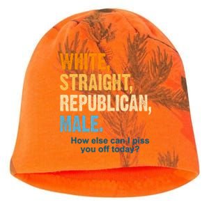 White Straight Republican Male Piss You Off Funny Kati - Camo Knit Beanie