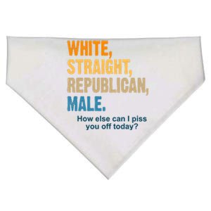 White Straight Republican Male Piss You Off Funny USA-Made Doggie Bandana