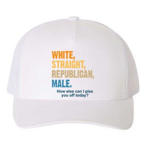 White Straight Republican Male Piss You Off Funny Yupoong Adult 5-Panel Trucker Hat