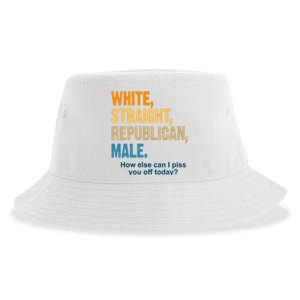 White Straight Republican Male Piss You Off Funny Sustainable Bucket Hat