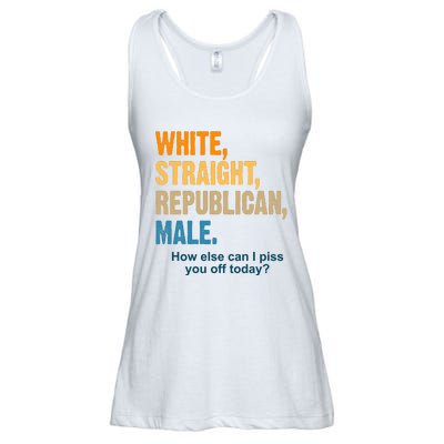 White Straight Republican Male Piss You Off Funny Ladies Essential Flowy Tank