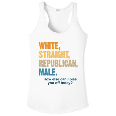 White Straight Republican Male Piss You Off Funny Ladies PosiCharge Competitor Racerback Tank