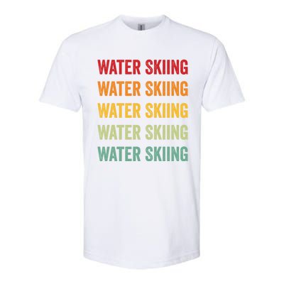 Water Skiing Rainbow Design Water Skiing Sport Colorful Great Gift Softstyle® CVC T-Shirt