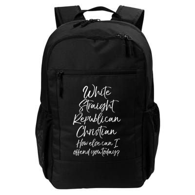 White Straight Republican Christian How Else Can I Offend Backpack